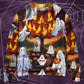 Halloween Boo Pumpkin Fantasy Art – Sweater - Ugly Christmas Sweater