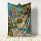 Skull Pineapple Fruit Flannel Blanket For Soft Bed Couch And Home Comfort