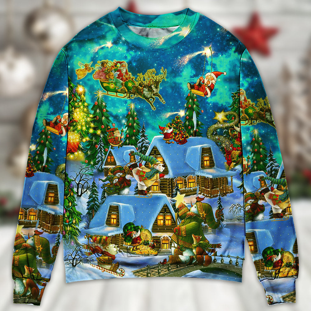 Christmas Magical Night Holiday Art – Sweater - Ugly Christmas Sweater
