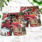 Christmas Red Truck Tree And Puppy – Beach Short