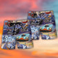 Racing And Drum Lover Music And Car - Beach Short - Owls Matrix LTD