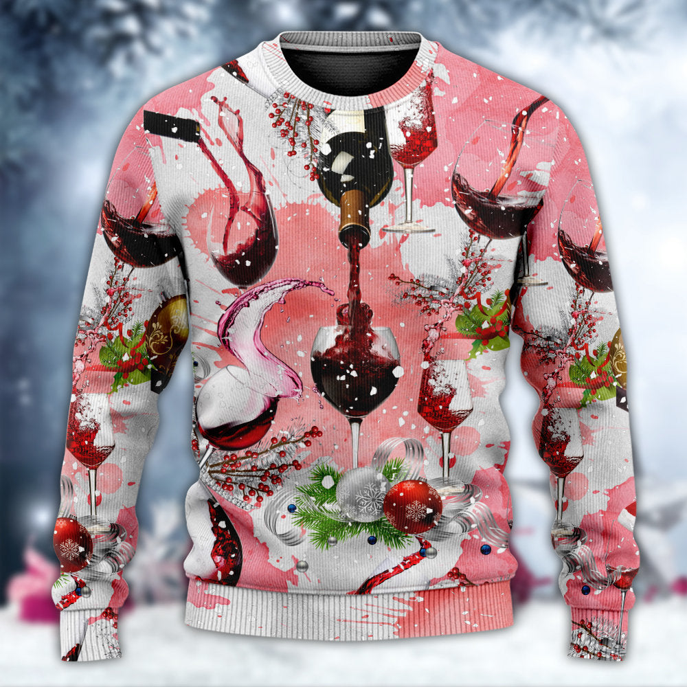 Christmas Wine Lover Holiday Style – Sweater - Ugly Christmas Sweater
