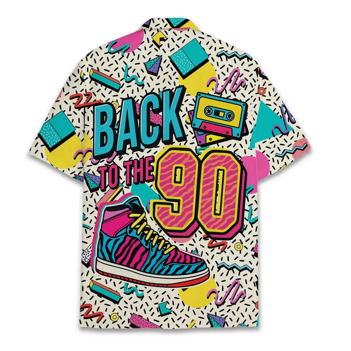 Retro 90s Neon Cassette Sneaker Vintage Party – Hawaiian Shirt