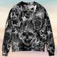 Skull Smoke Dark Fantasy Art – Sweater - Ugly Christmas Sweater