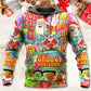 Christmas Hippie Santa Peace Bus - Hoodie