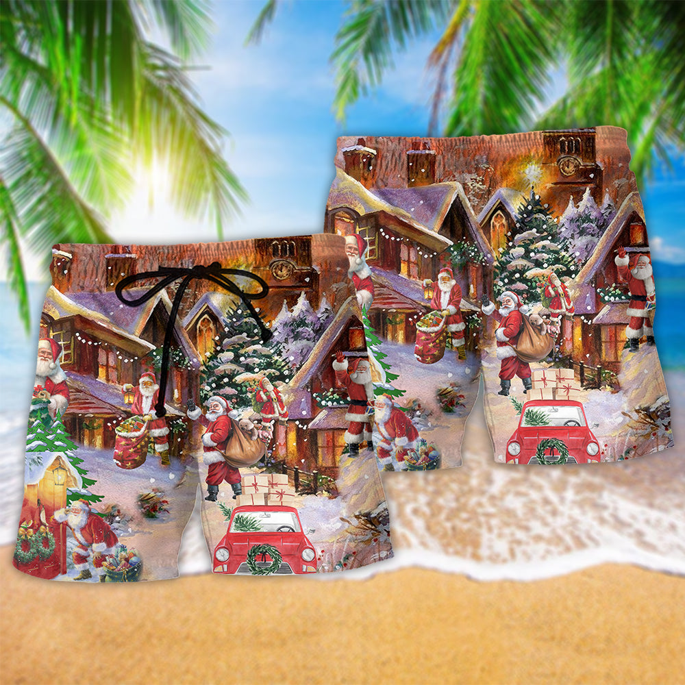 Christmas Santa Delivering Joy – Beach Short