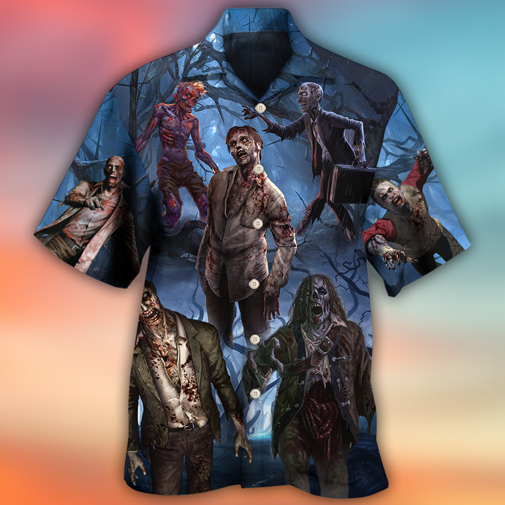 Dark Zombie Horror Halloween Art – Hawaiian Shirt