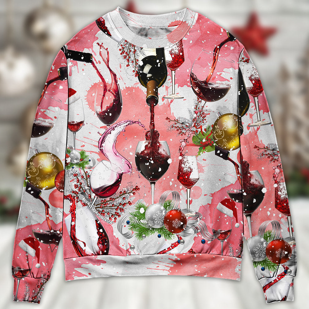 Christmas Wine Lover Holiday Style – Sweater - Ugly Christmas Sweater