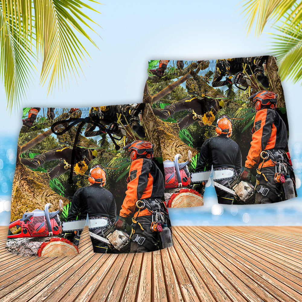 Arborist Tree Surgeon Climbing Tree Continuous - Beach Short - Owls Matrix LTD