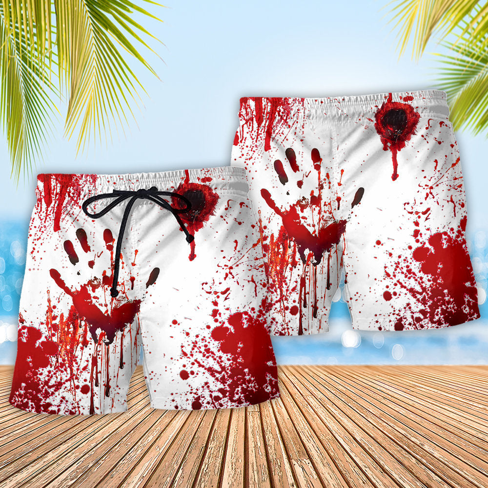 Halloween Blood They'll Never Find You - Beach Short - Owls Matrix LTD