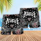 Atheist Black White Paisley Art – Beach Short