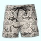Ocean Of Liberty Vintage Art - Beach Short