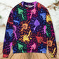 Galaxy Rainbow Mushroom Colorful Art – Sweater - Ugly Christmas Sweater