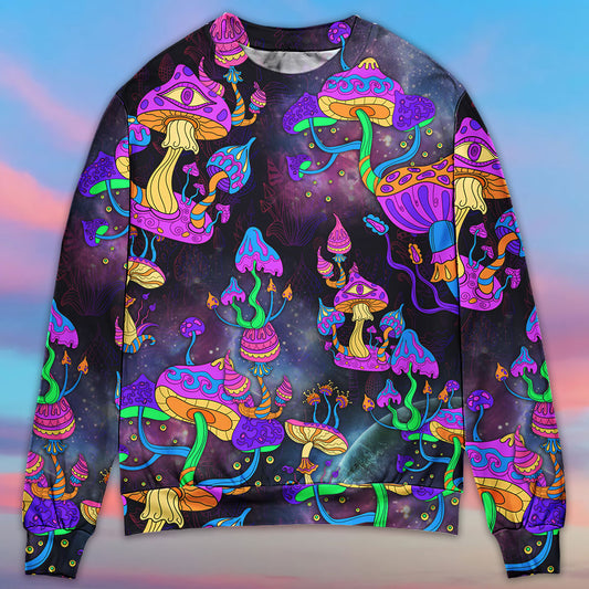 Hippie Mushroom Life Lover Art – Sweater - Ugly Christmas Sweater