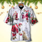 Christmas Santa With Animals And Snowman Art – Hawaiian Shirt