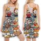 Ramen Lover Cat Style – Women's Summer Sleeveless V-Neck Camisole Dress