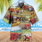 Farm Tractor Rustic Painting Art – Hawaiian Shirt