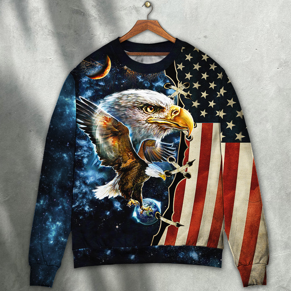 American Eagle Galaxy Art Style – Sweater - Ugly Christmas Sweater