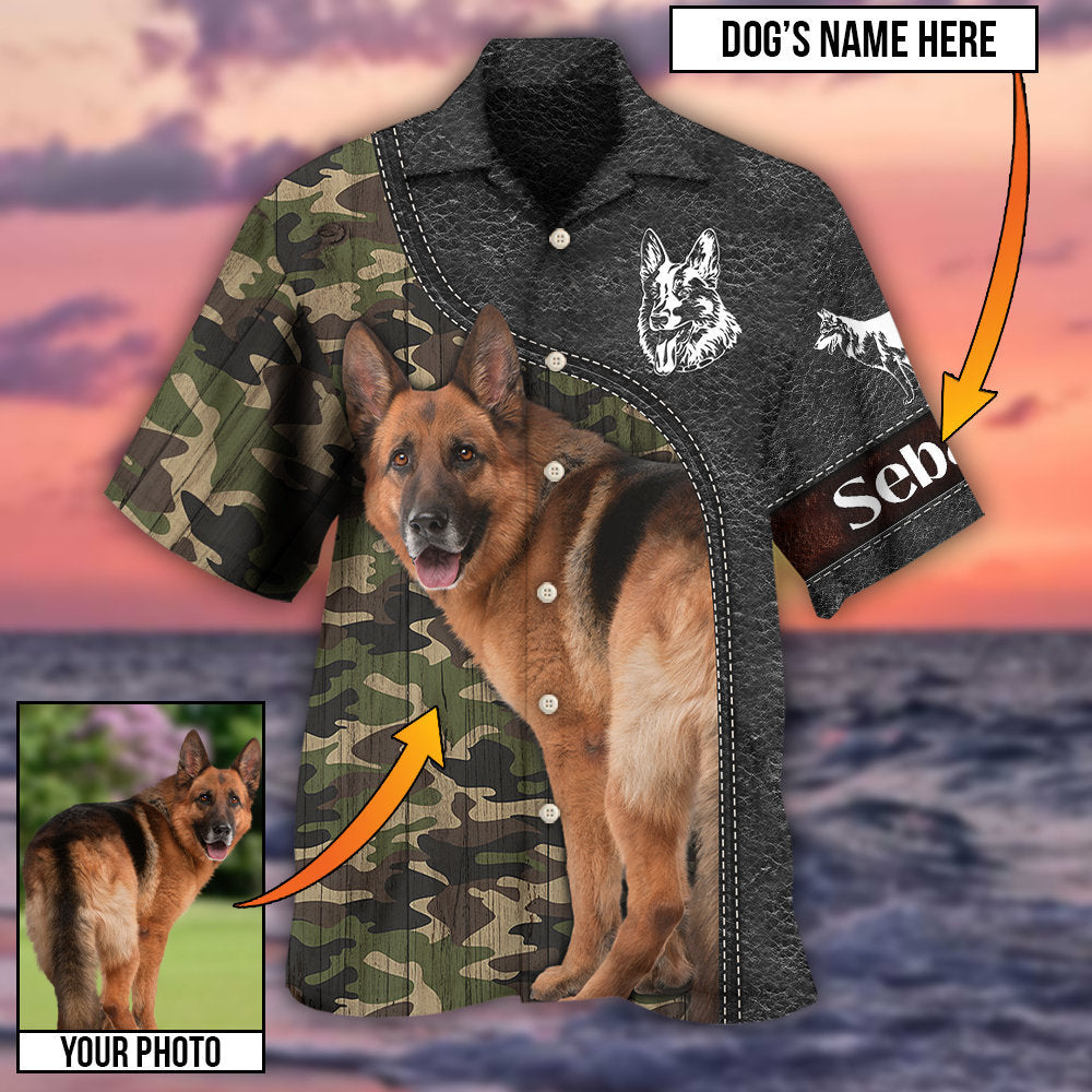 German Shepherd Strong Dog Custom Photo Personalized - Hawaiian Shirt