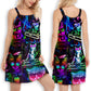 Cool DJ Cat Lifestyle – Women's Summer Sleeveless V-Neck Camisole Dress