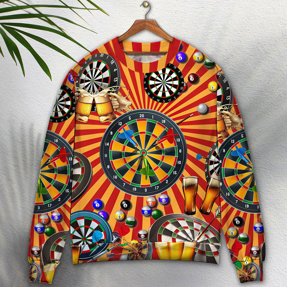 Dart Player Game Night Style – Sweater - Ugly Christmas Sweater