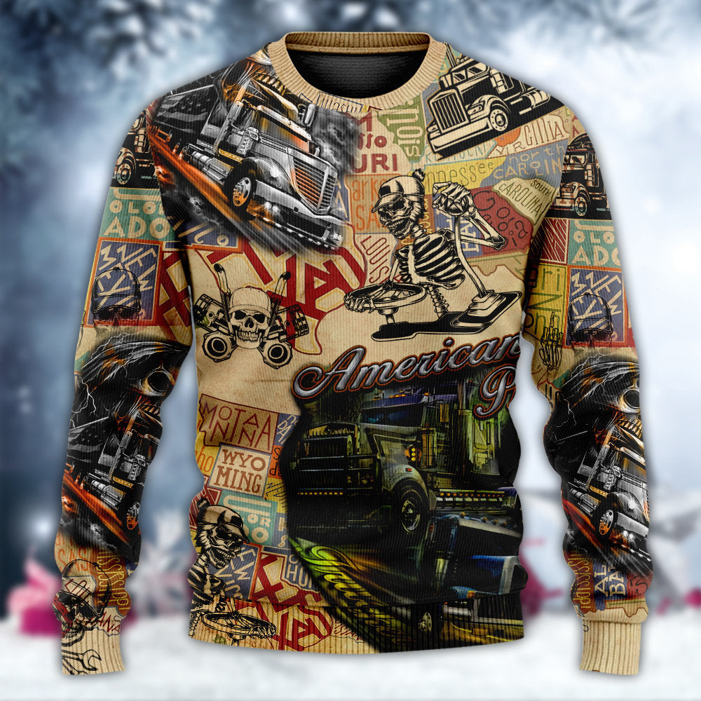 Christmas Retro Dear Santa Truck Style – Sweater - Ugly Christmas Sweater