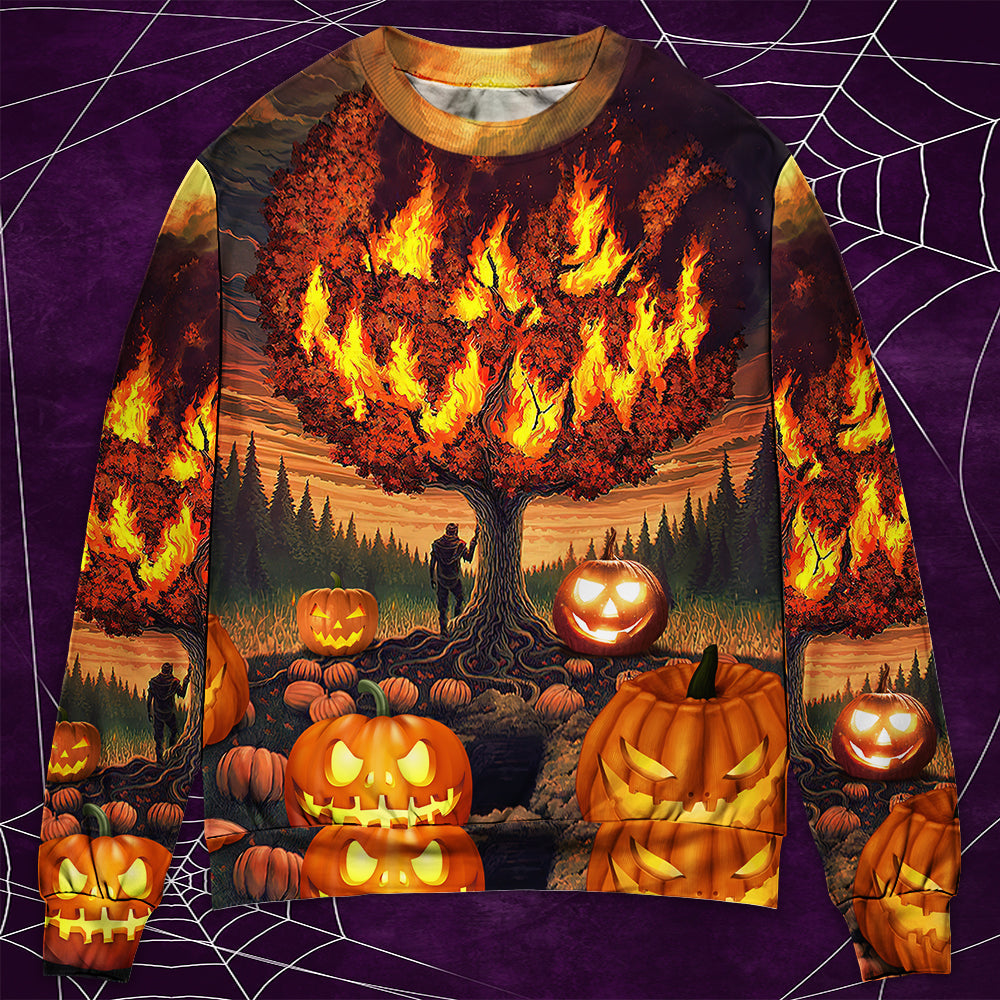 Halloween Pumpkin Wild Fantasy Style – Sweater - Ugly Christmas Sweater