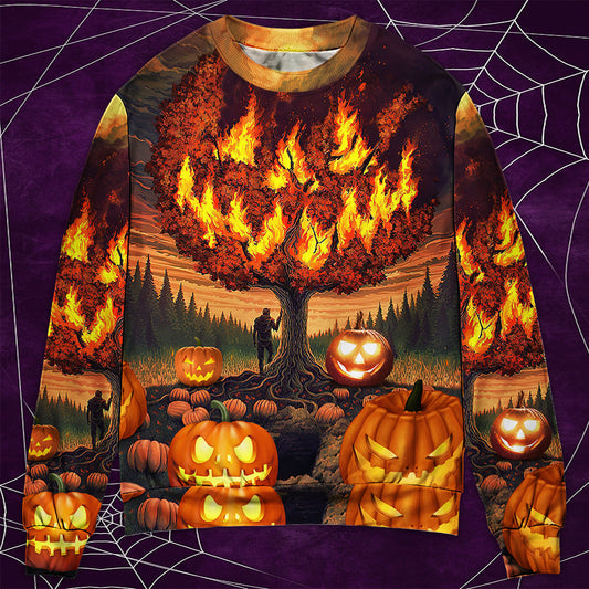 Halloween Pumpkin Wild Fantasy Style – Sweater - Ugly Christmas Sweater
