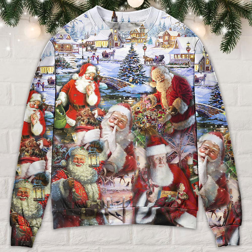 Christmas Santa Holiday Fun Quote – Sweater - Ugly Christmas Sweater