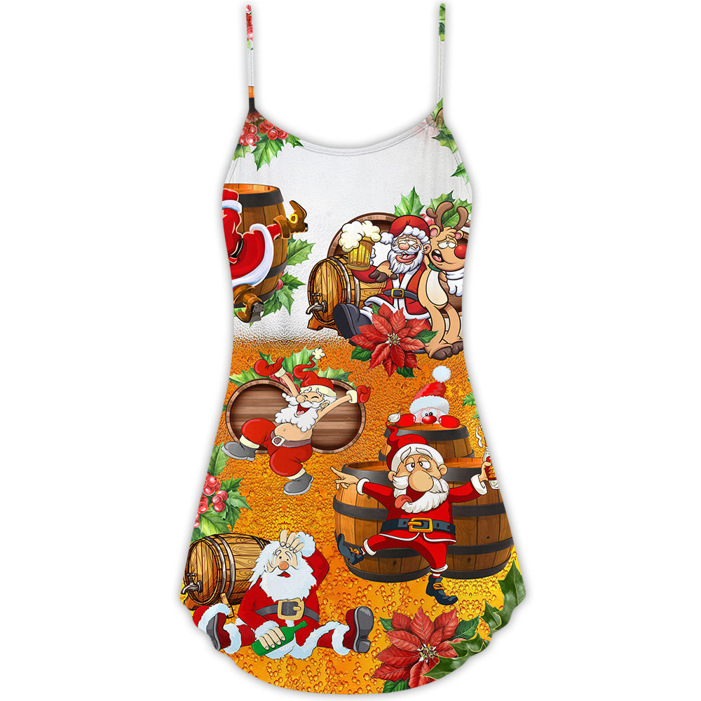 Christmas Family In Love – Women's Summer Sleeveless V-Neck Camisole Dress
