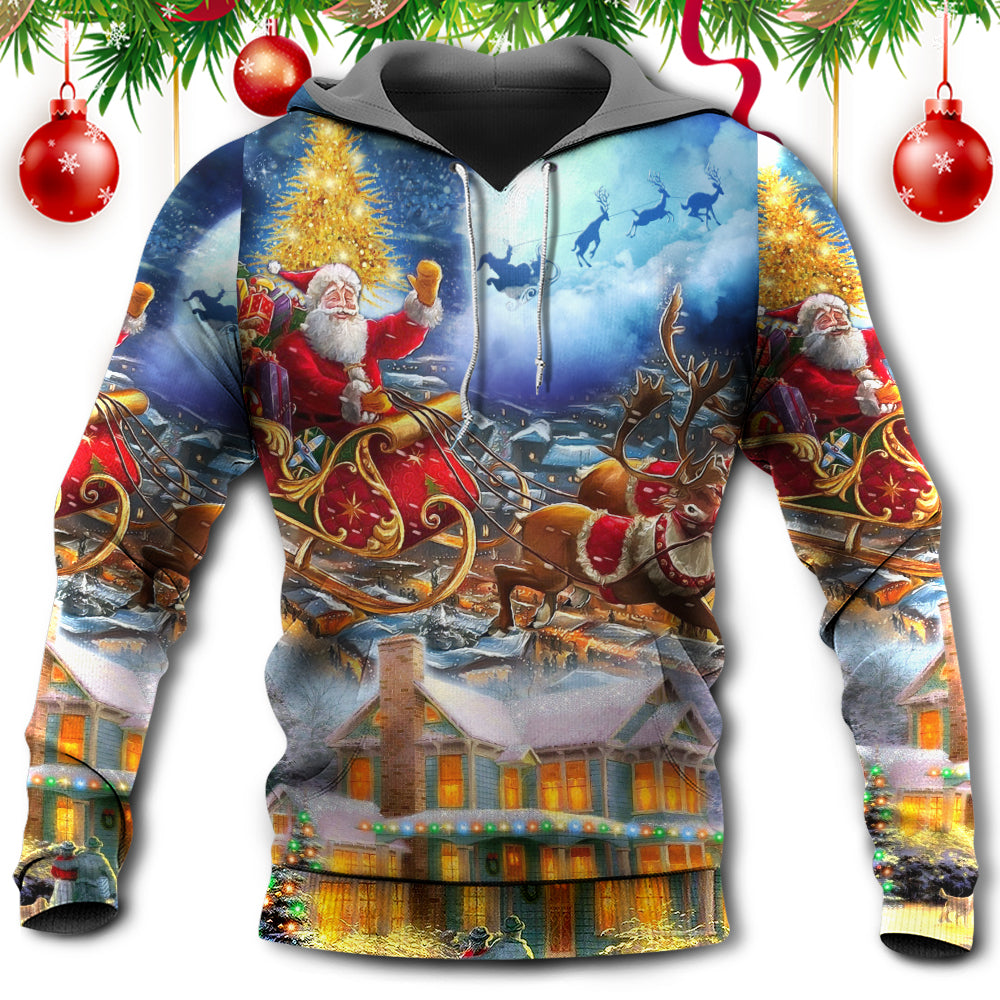 Christmas Snowman Family Love Light Art – 3D Hoodie