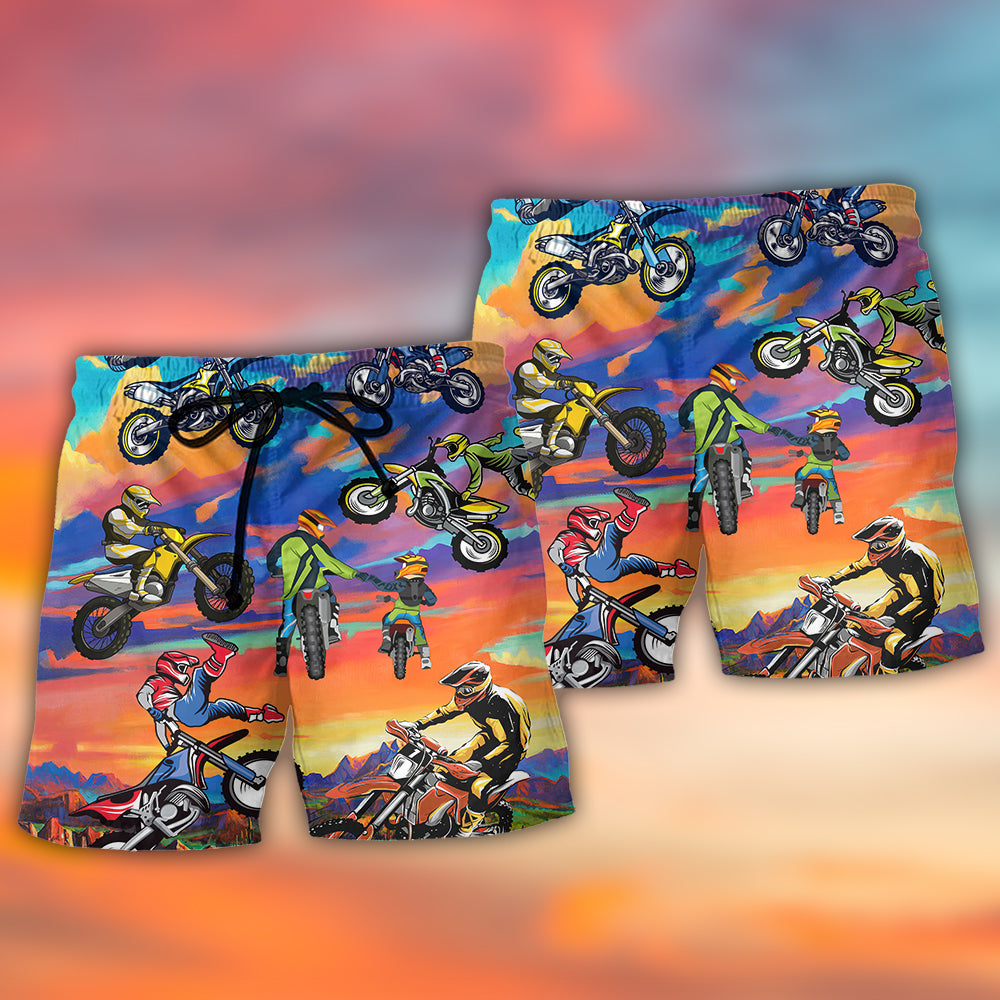 Motocross Biker Motorcycle Dynamic – Beach Short