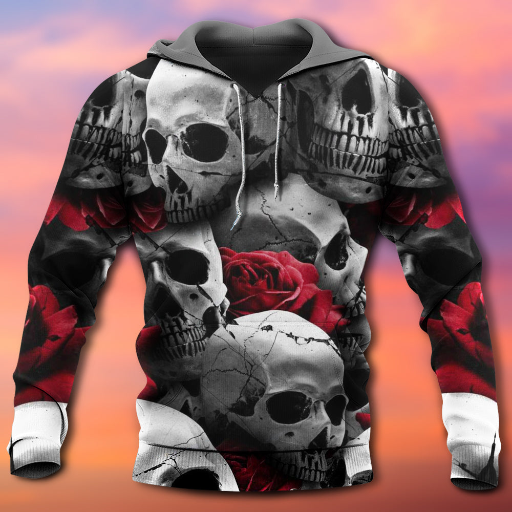 Skull Death Love Rose Art – 3D Hoodie