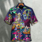 Hippie Peace Life Party At The Moon Vintage Style - Hawaiian Shirt
