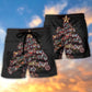 Christmas Motorcycle Tree Retro Holiday – Beach Short