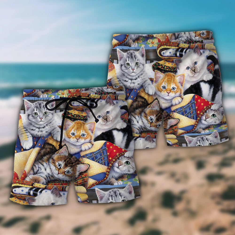 Cute Kitten Sweet Art – Beach Short