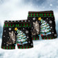 Cat Wreck The Tree Light Funny Ugly Style Christmas - Beach Short - Owls Matrix LTD
