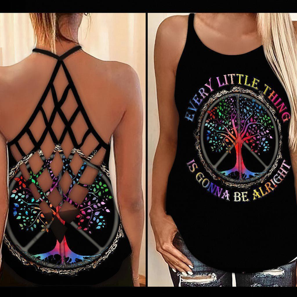 Hippie Soul Peaceful Good Vibes - Hollow Tank Top