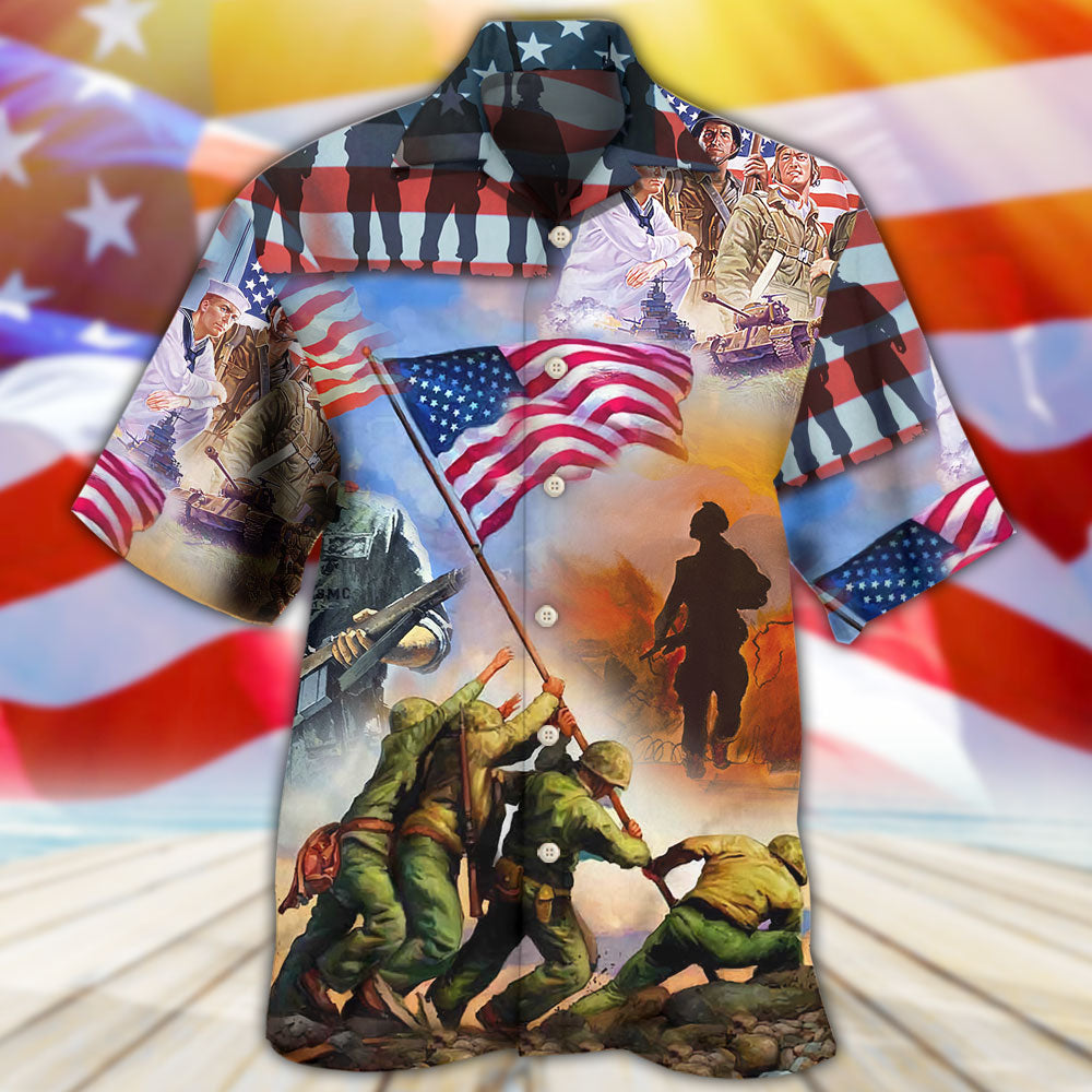 USA Veteran Proud Patriotic - Hawaiian Shirt