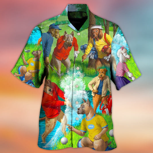 Golf Dog Cool Sports Lover Art – Hawaiian Shirt