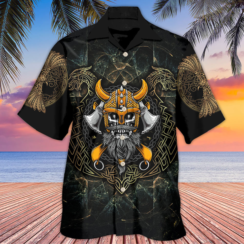 Viking Skull King Dark Fantasy Art – Hawaiian Shirt