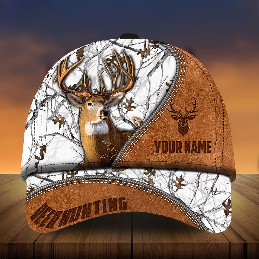 Leather Deer Hunting Personalized – Classic Cap