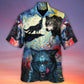 Halloween Black Wolf Starry Night Dark Art - Hawaiian Shirt