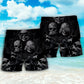 Dark Scary Skull Art – Beach Short