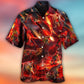 Dinosaur Meteor Rain Cool Fantasy - Hawaiian Shirt