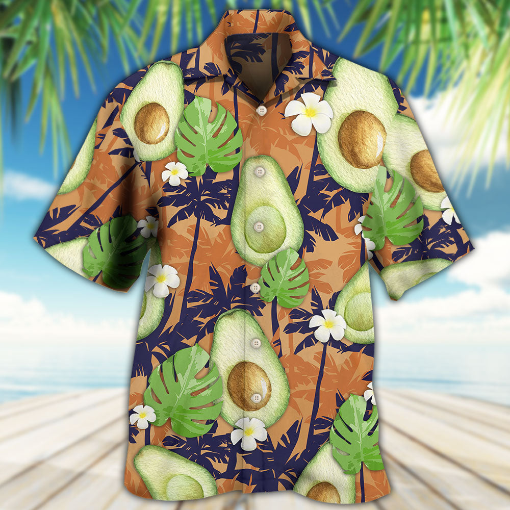 Avocado And Tropical Flowers Fun Art – Hawaiian Shirt