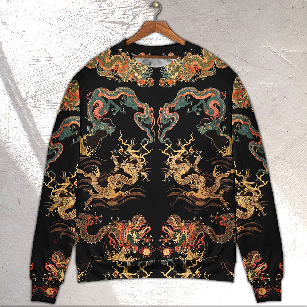 Royal Chinese Dragon Art Style – Sweater - Ugly Christmas Sweater
