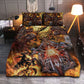 Skull Motorcycle Racing Bedding Cover For Gothic Bedroom Decor