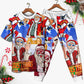 Christmas Santa Dances Like A Star - Pajamas Short Sleeve - Owls Matrix LTD