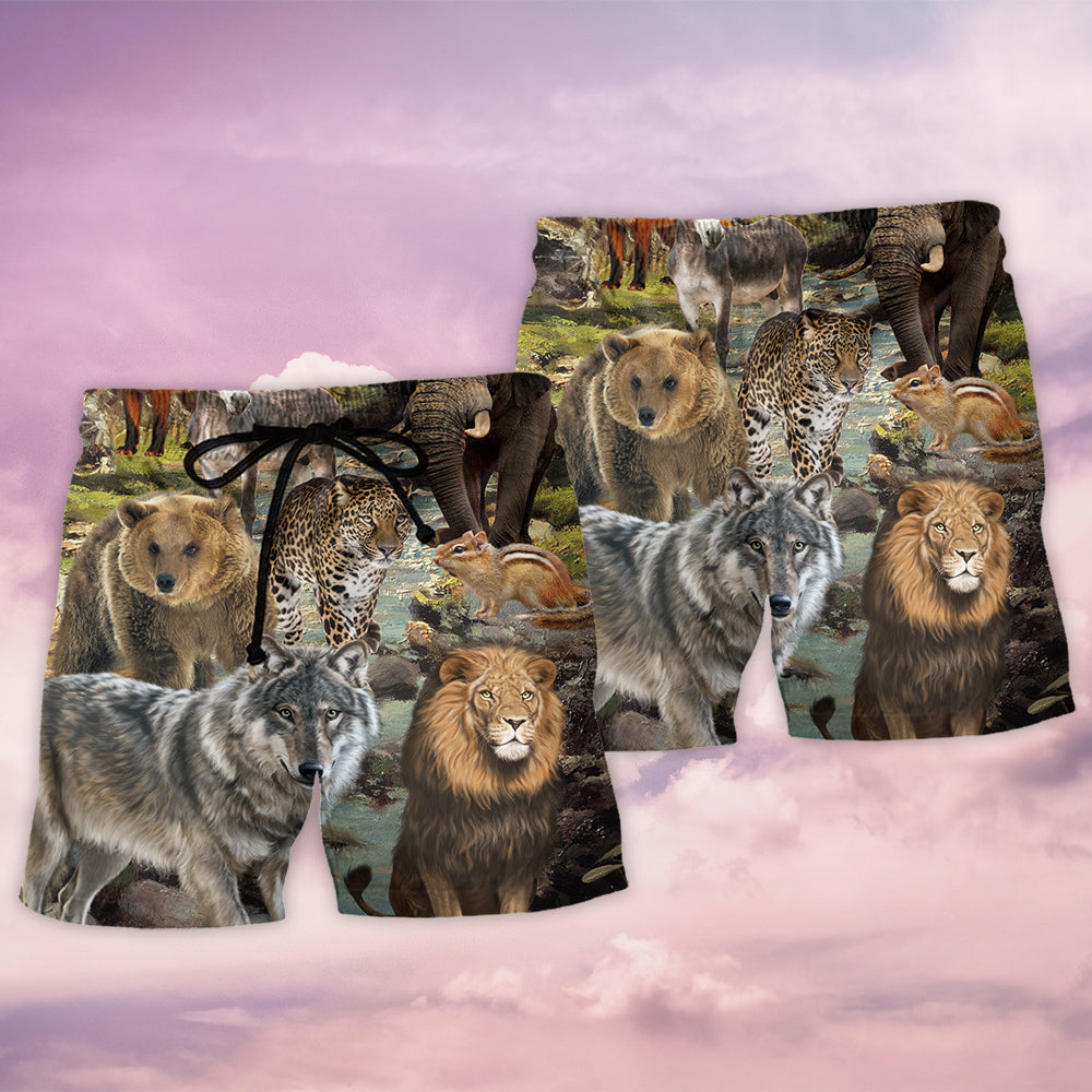 Animals The Beauty Of Animals - Beach Short - Owls Matrix LTD